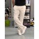 7112-Strellson Kırık Beyaz Rengi Dokulu Slim Fit Pantolon