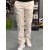 7112-Strellson Kırık Beyaz Rengi Dokulu Slim Fit Pantolon