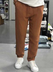 7126-BYMN Comfort Fit Kremit Müslin Pantolon 