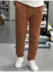 7126-BYMN Comfort Fit Kremit Müslin Pantolon 