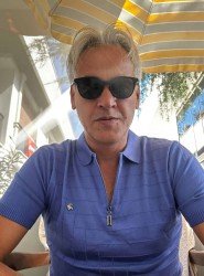 8489-Zilli Saks Mavisi Yarım Fermuarlı Polo Yaka Kısa Kollu Slim Fit Merserize