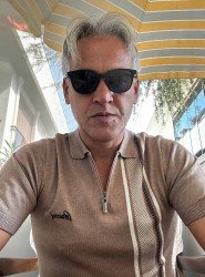 8495-Brioni Açık Kahve Boydan Desenli  Yarım Fermuarlı Polo Yaka Kısa Kollu Slim Fit Merserize