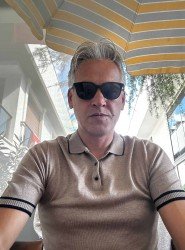 8501-Gastello Açık Kahve Yaka Şeritli  Düğmeli Polo Yaka Kısa Kollu Slim Fit Merserize