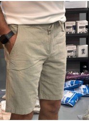 8655-NTWRK A. Yeşil Rengi Regular Fit Keten Şort