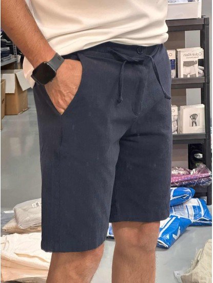 8737-Ntw Lacivert Rengi Regular Fit Şort