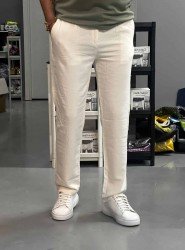 8769-JC Krem Keten Pantolon