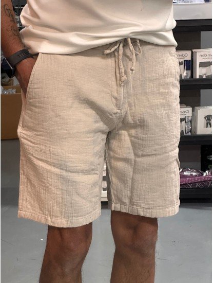 8777-BYMN Vizon Comfort Fit Müslin Şort