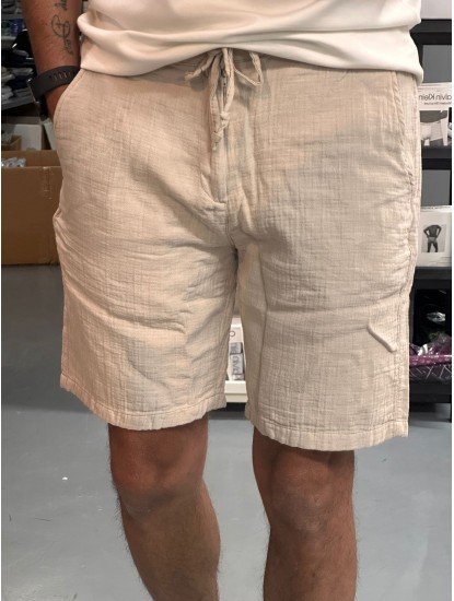 8777-BYMN Vizon Comfort Fit Müslin Şort