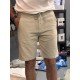 8785-BYMN A.Yeşil Regular Fit Keten Şort