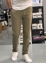 9407-JC Haki Keten Pantolon