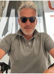 9427-Brooks Brothers Haki Yeşil Yıkamalı Polo Yaka Tshirt