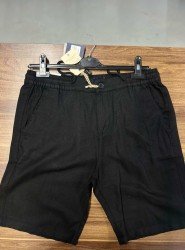 9442-Brooks Brothers Siyah Balık Sırtı Şort