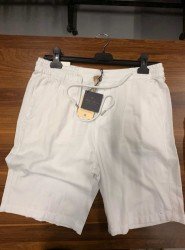 9443-Brooks Brothers Beyaz Balık Sırtı Şort