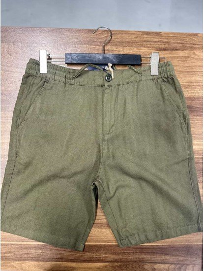 9444-Brooks Brothers Haki Balık Sırtı Şort