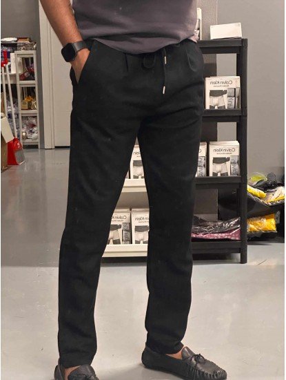 9446-Brooks Brothers Siyah Balık Sırtı Pantolon