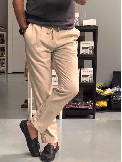 9448-Brooks Brothers Vizon Balık Sırtı Pantolon