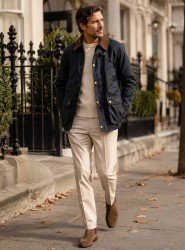 9460--Barbour Lacivert Mont
