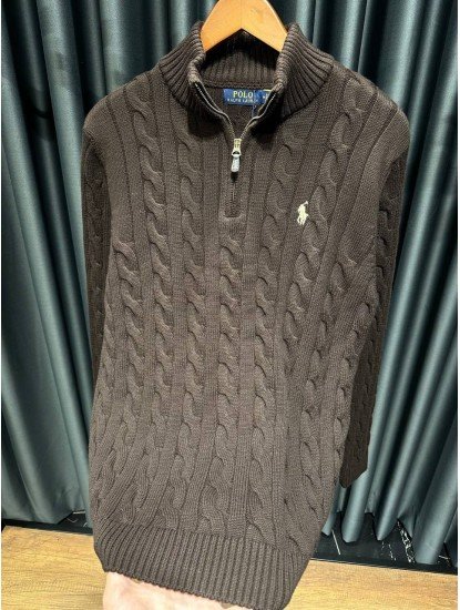 9464-PL Kahverengi Örme Model Triko