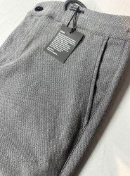 9478-NTW Gri  Kışlık İp Detaylı Joger Pantolon