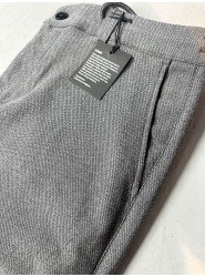 9478-NTW Gri  Kışlık İp Detaylı Joger Pantolon