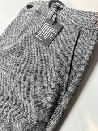 9478-NTW Gri  Kışlık İp Detaylı Joger Pantolon