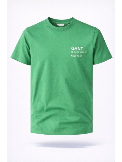 12338-GNT Yeşil Bisiklet Yaka Tshirt