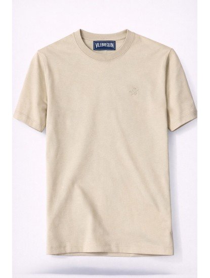 12377-VLBQN Vizon Tona Ton Bisiklet Yaka Tshirt