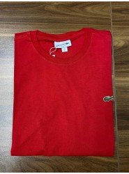 12431- LCST Kırmızı Klasik Logo Basic Sıfır Yaka Tshirt