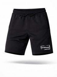 20042-ARMN Siyah Nakış/Baskı Logo Şort 