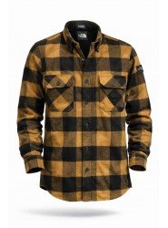 2265-North Face Sütlü Kahve Regular Oduncu Gömlek