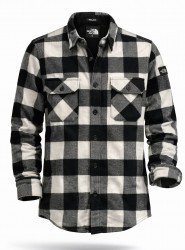 2267-North Face Ekru Regular Oduncu Gömlek