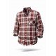 2474-LCST Slim Fit Kırmızı Beyaz Ekoseli Gömlek