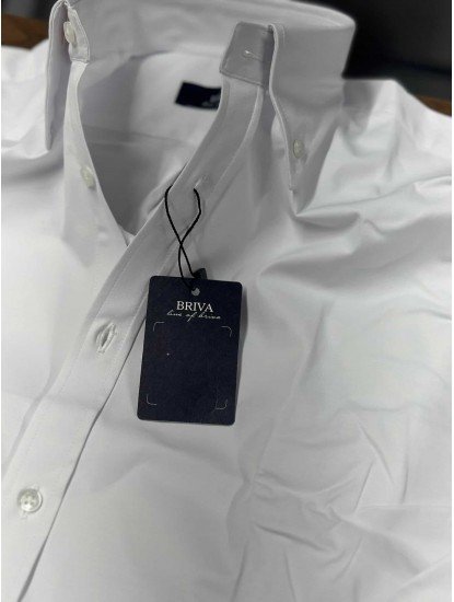 2560-Brıva Slim Fit Beyaz Gömlek