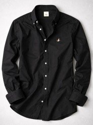 2641-BYMN Siyah Pamuk Comfort Fit Gömlek