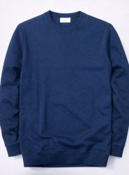 6183-Daıly Lacivert Bisiklet Yaka İnce Sweath