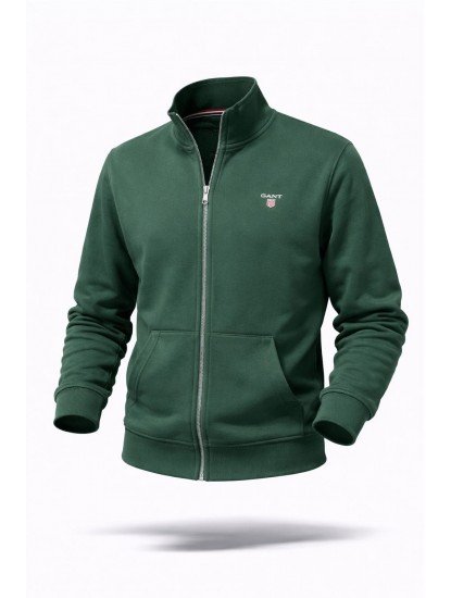 6225-GNT Yeşil Dik Yaka Fermuarlı Sweath