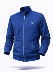 6226-GNT İndigo Dik Yaka Fermuarlı Sweath