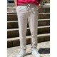 7067-VLBQN Kum Beji Keten Pantolon