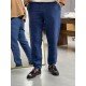 7122-BYMN Comfort Fit İndigo Müslin Pantolon 