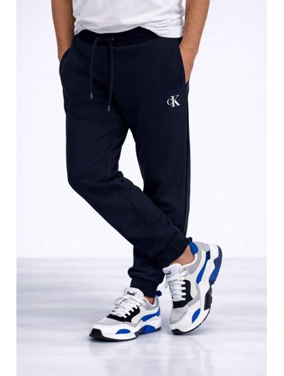 8057-CK Lacivert Önde Baskı Eşofman Altı