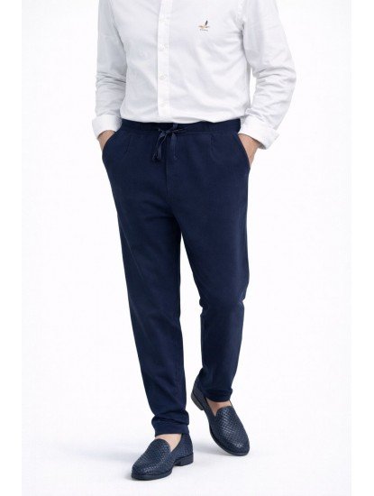 8314-VLBQN Lacivert Keten Pantolon