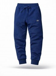 8442-LCS Saks Mavisi Sol Önde  Nakışlı Pike Kumaş Eşofman