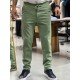 8649-NTWRK Yeşil Rengi Regular Fit Keten Pantolon