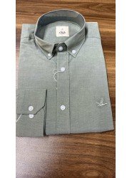 8682- BYMN Comfort Fit Yeşil Pamuk Gömlek