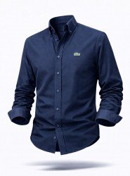 8684- LCST Slim Fit Koyu Lacivert Pamuk Gömlek