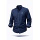 8684- LCST Slim Fit Koyu Lacivert Pamuk Gömlek