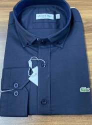 8684- LCST Slim Fit Koyu Lacivert Pamuk Gömlek
