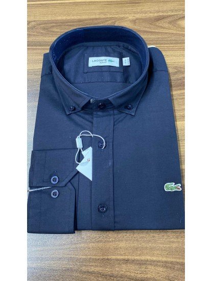 8684- LCST Slim Fit Koyu Lacivert Pamuk Gömlek