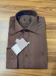 8685- VK Kahverengi Slim Fit Gömlek 