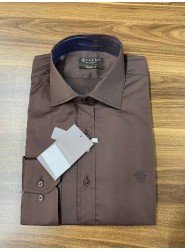 8685- VK Kahverengi Slim Fit Gömlek 
